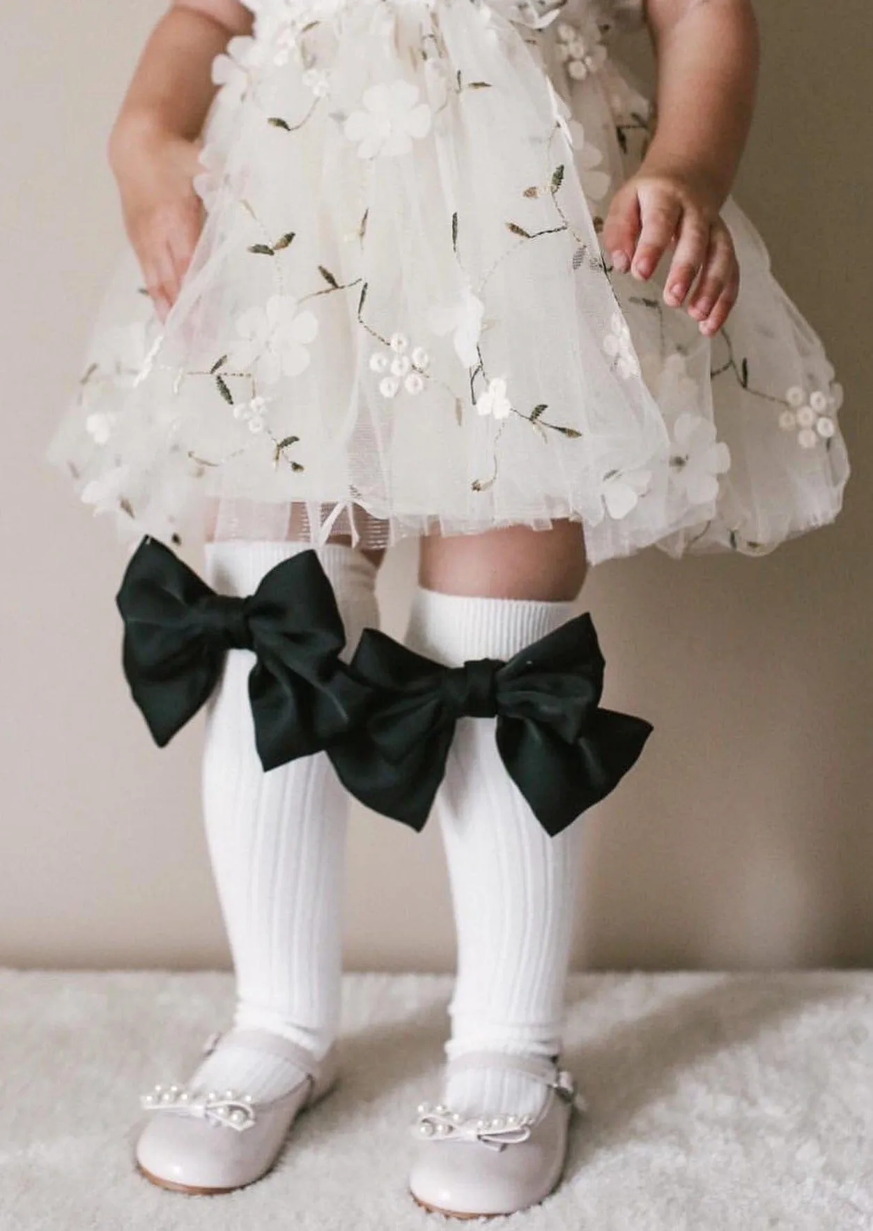 Abigail Satin Bow Socks