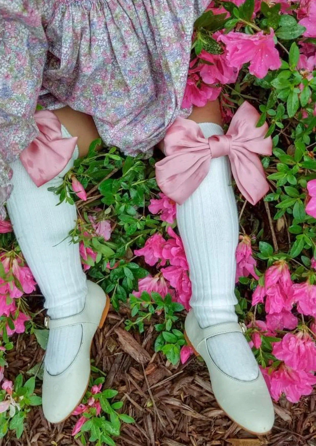 Abigail Satin Bow Socks