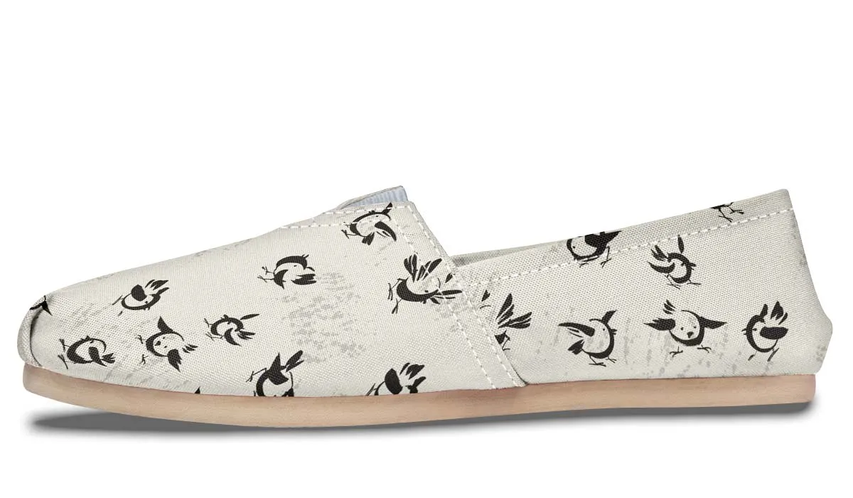 Abstract Bird Pattern Casual Shoes