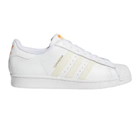 Adidas Men's Superstar Shoes - Cloud White / Ecru Tint / Orange Rush