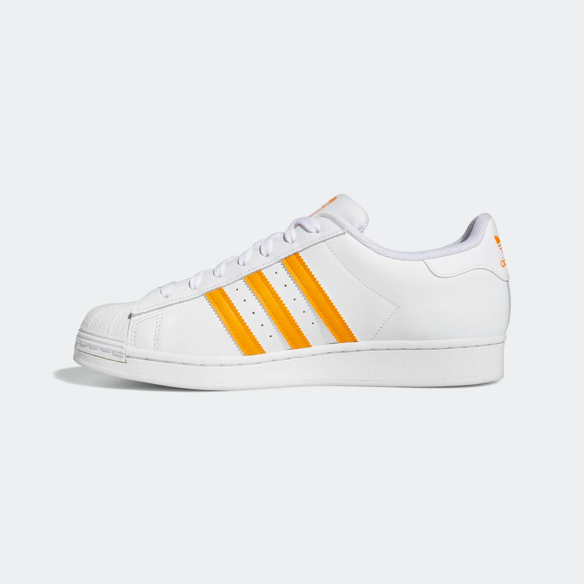 Adidas Men's Superstar Shoes - Cloud White / Ecru Tint / Orange Rush