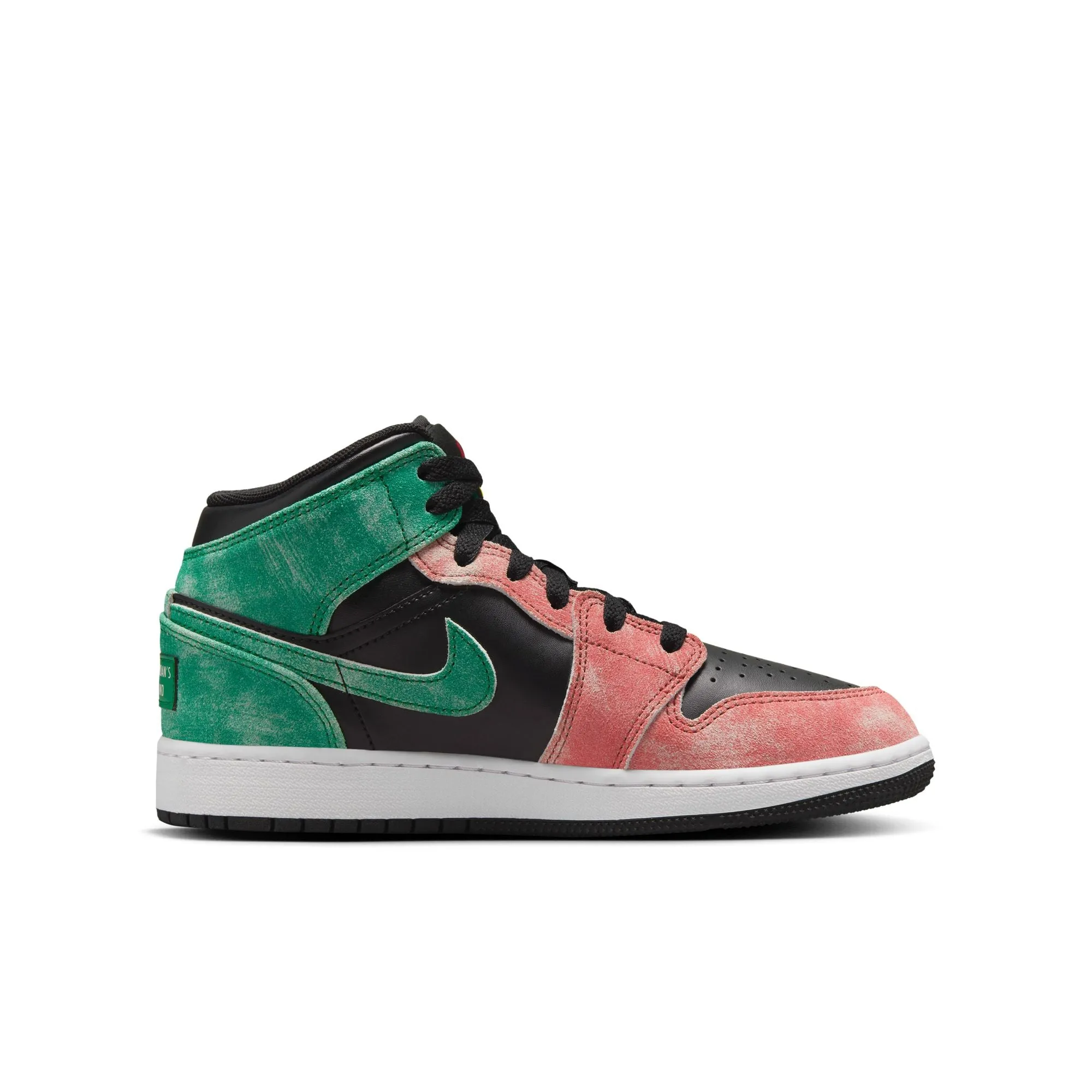 Air Jordan 1 Mid SE GS (Black/Pine Green/Dune Red)