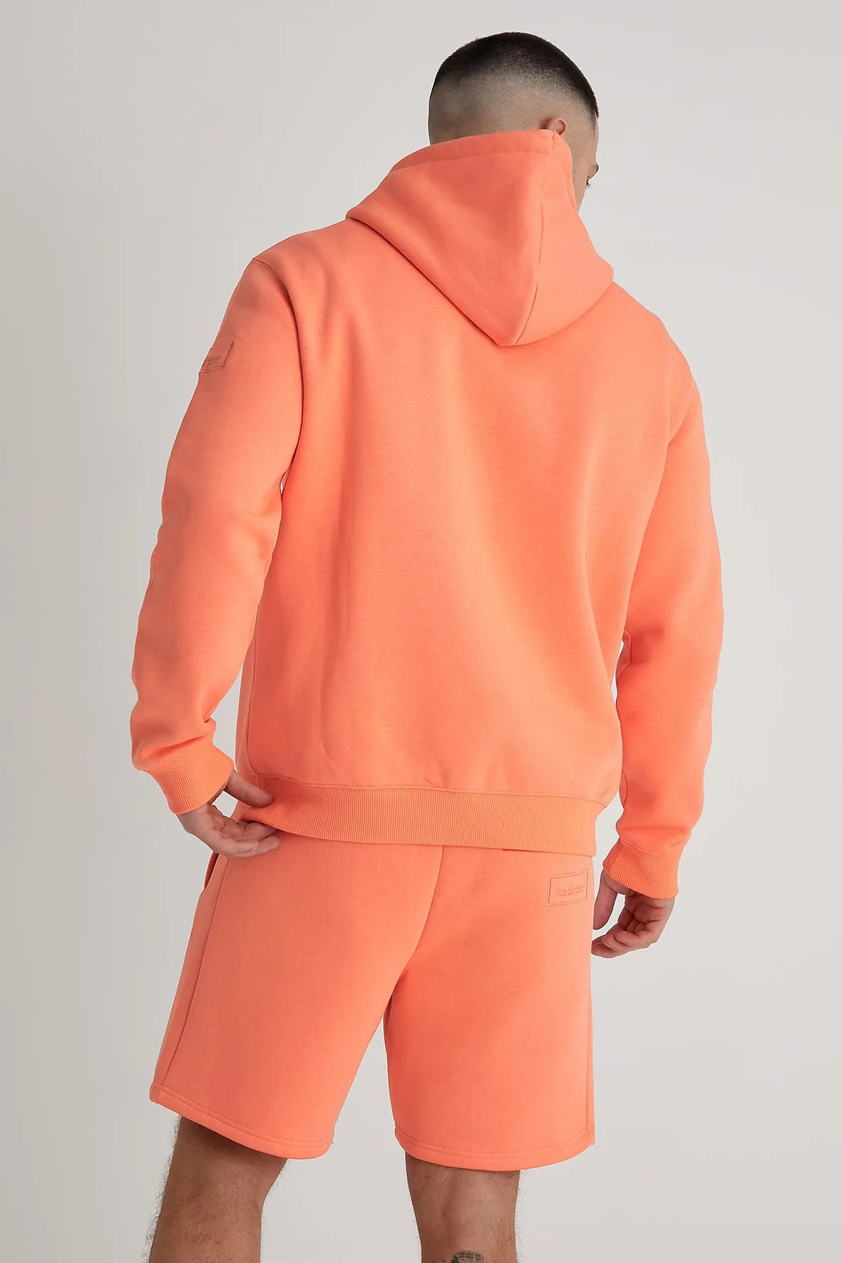 Aldo premium brushback fleece hoodie in Sunset