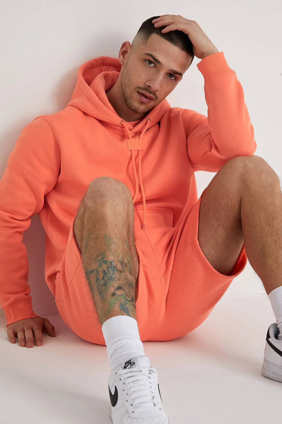 Aldo premium brushback fleece hoodie in Sunset