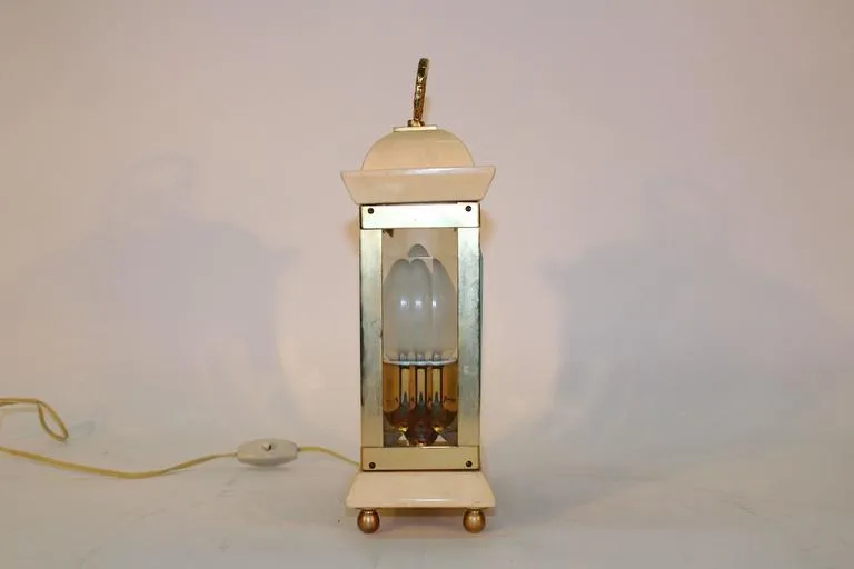 Aldo Tura Italian Lantern Table Lamp