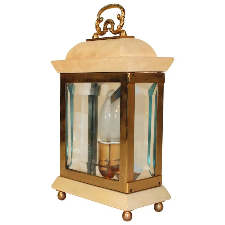 Aldo Tura Italian Lantern Table Lamp