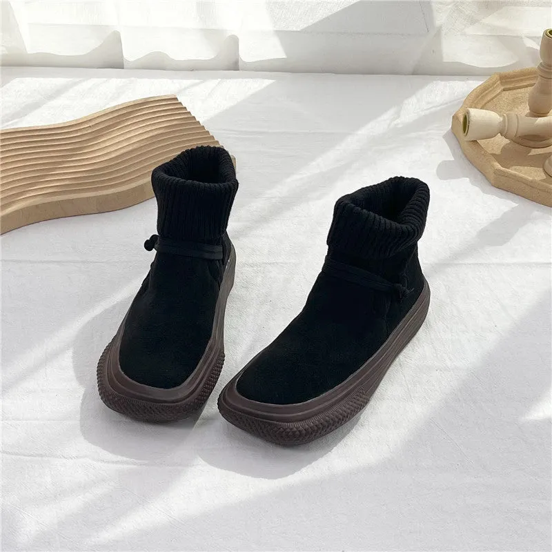 Babakud Women Autumn Retro Elastic Socks Boots