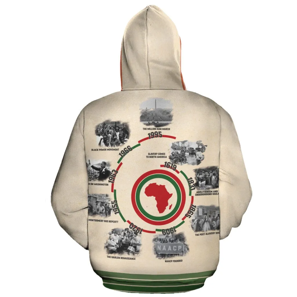 Black History Timeline All-over Hoodie