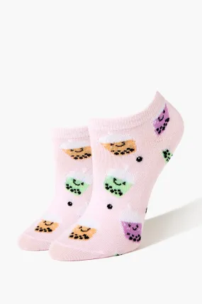 Boba Print Ankle Socks