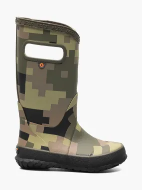 Bogs- Kid's Rain Boots Camo Green 72996-343