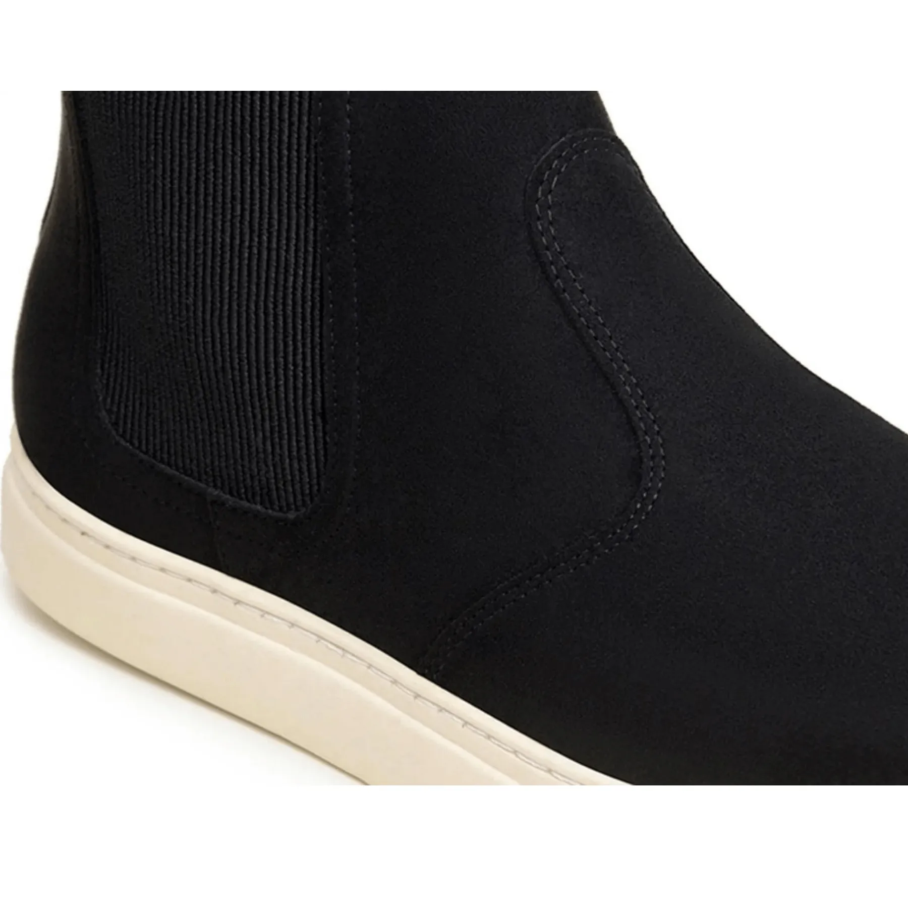 'Bologna' vegan suede Chelsea boot by Vincente Verde -  Black