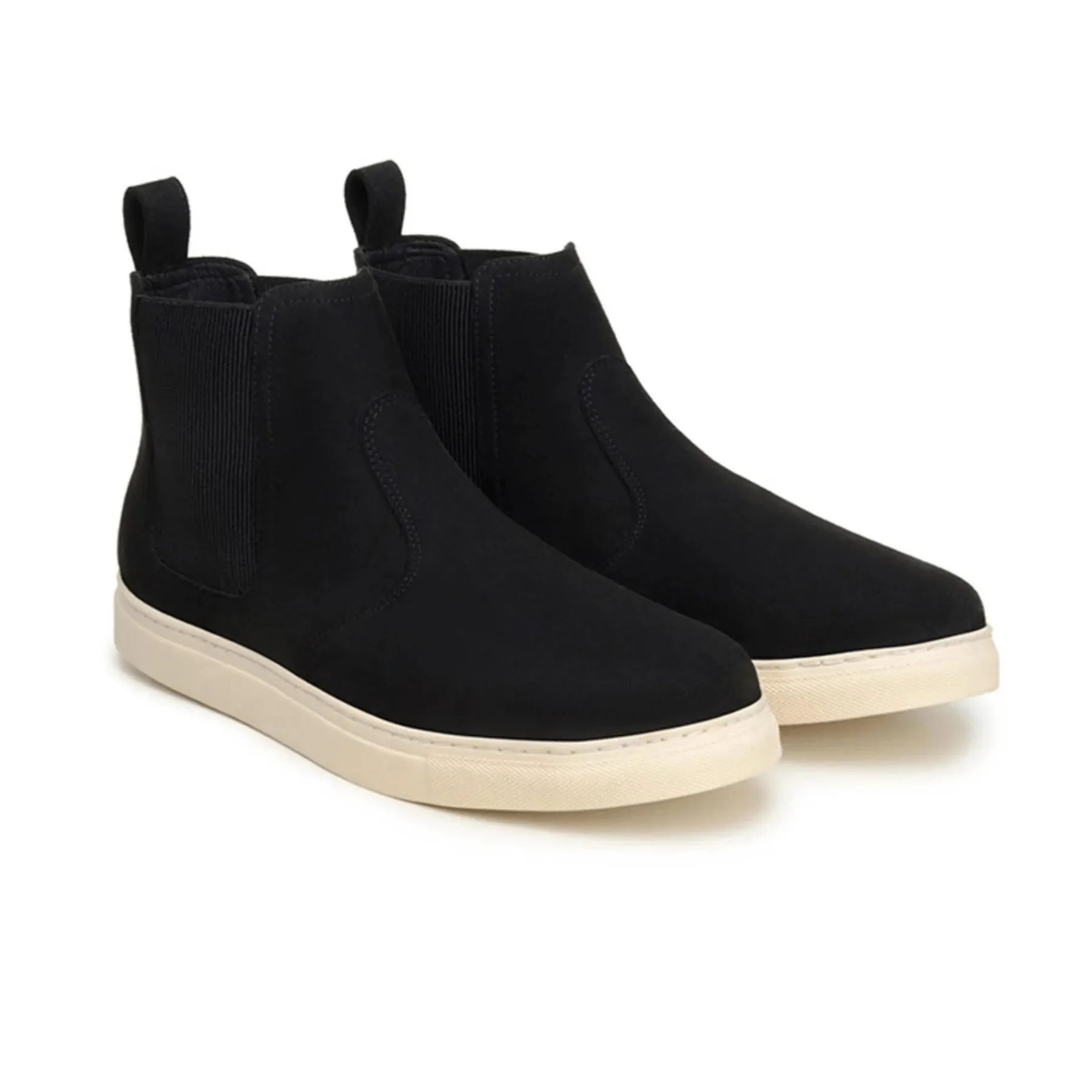 'Bologna' vegan suede Chelsea boot by Vincente Verde -  Black