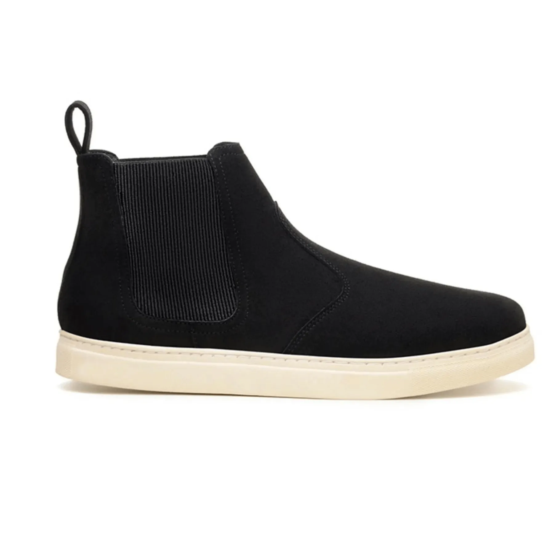 'Bologna' vegan suede Chelsea boot by Vincente Verde -  Black