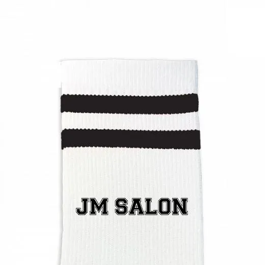 Custom Design Striped Crew Socks - Medium