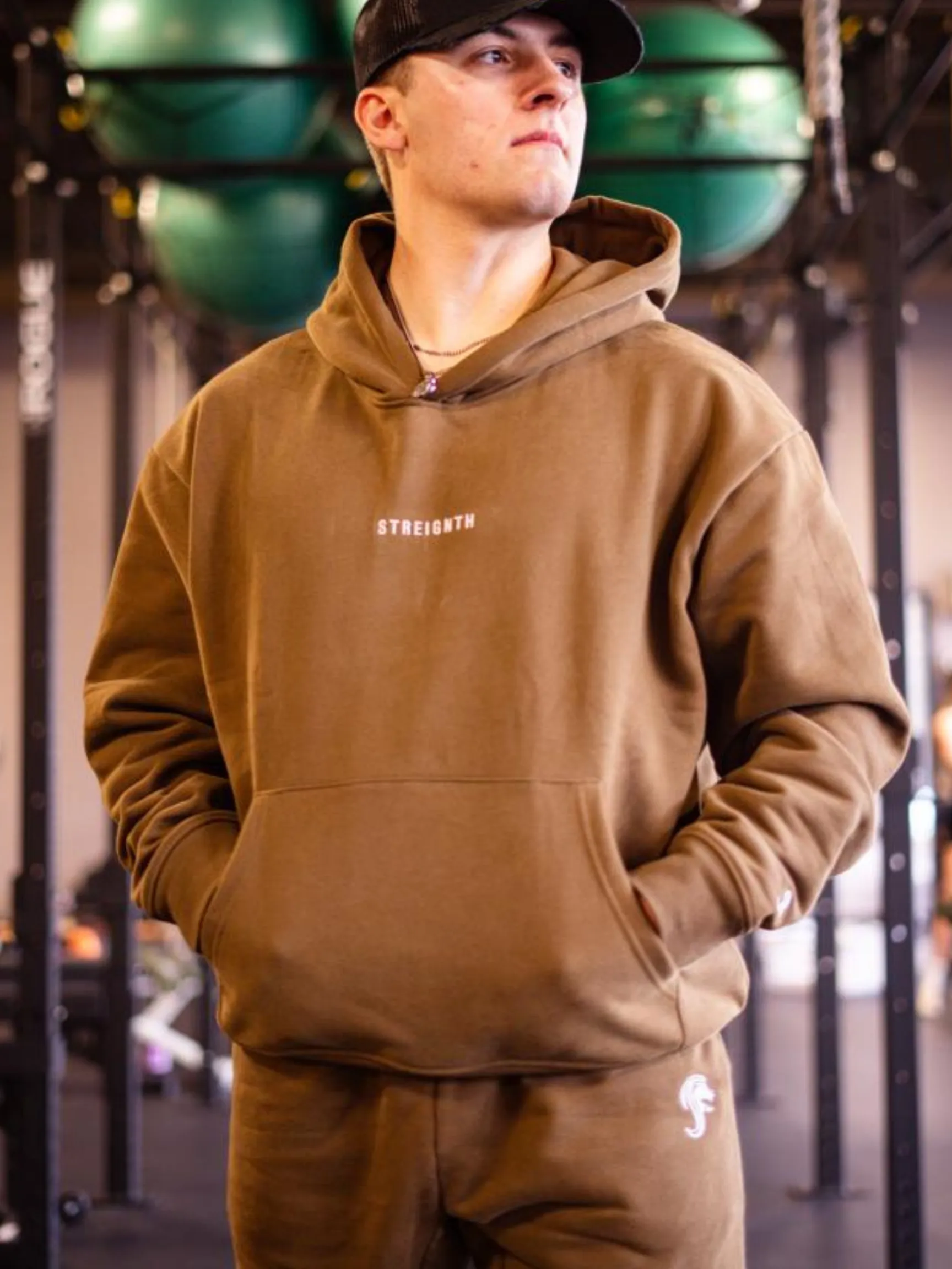 ELEMENT HOODIE (CREAM & BROWN)