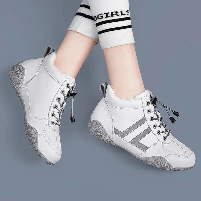 G26 Women's Casual Shoes - Leather High Top Sneakers