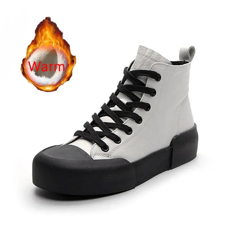 G32 Women's Casual Shoes - Leather High Top Sneakers