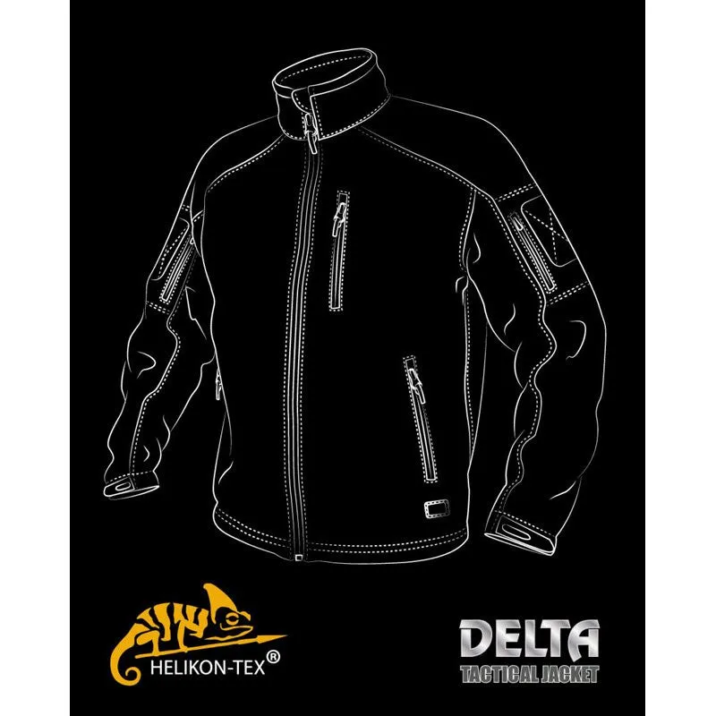 HELIKON-TEX SHARK SKIN DELTA TACTICAL JACKET - COYOTE (OLD STOCK CLEARANCE, SLEEVE VELCRO RUBBER WILL BREAK FAST!!)