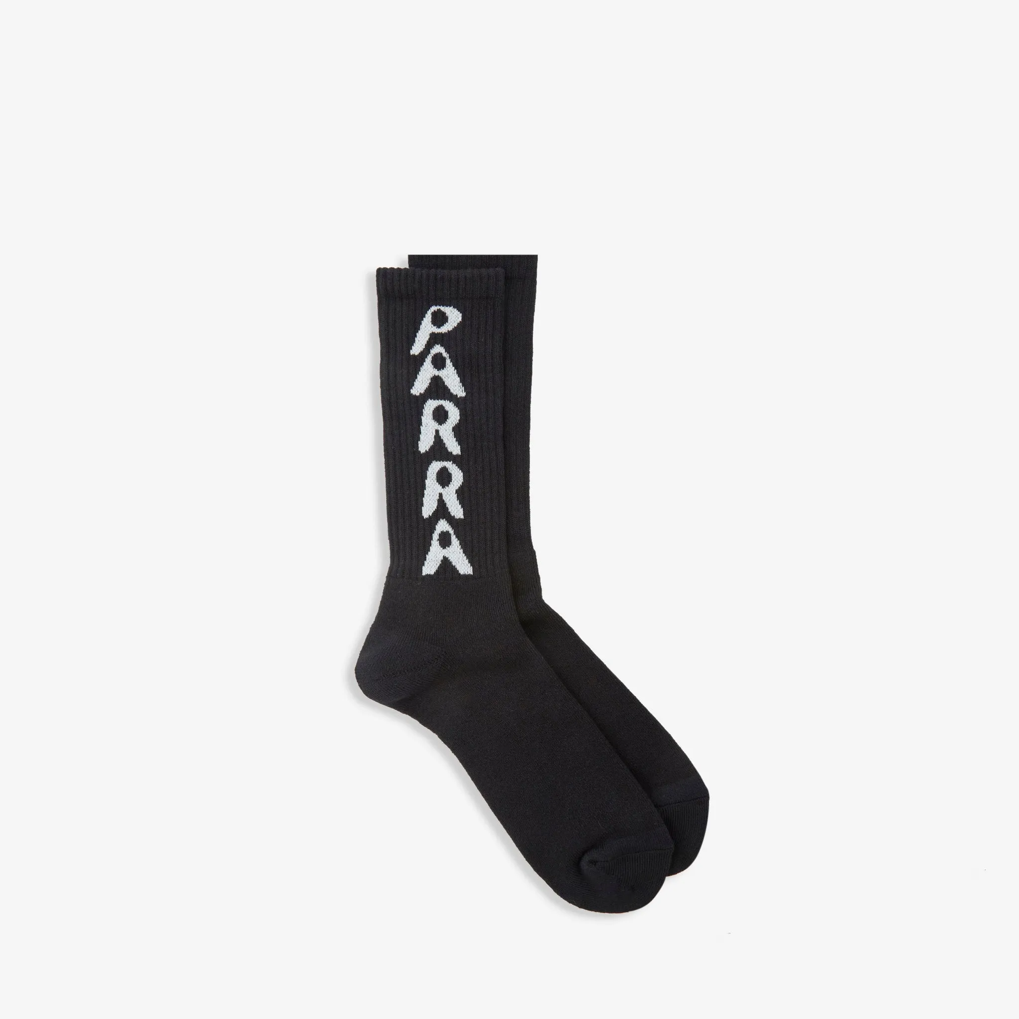 Hole Logo Crew Socks Black