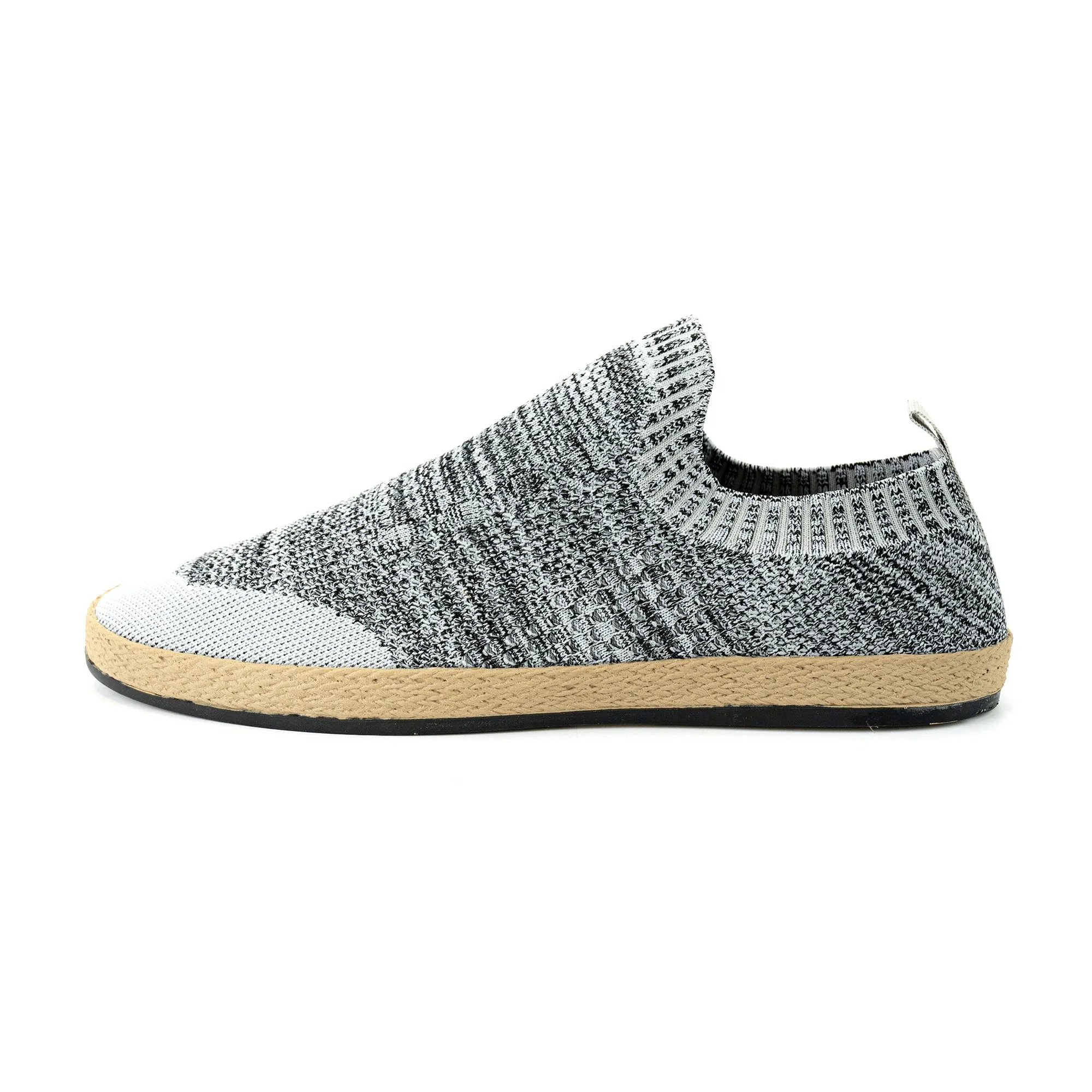 Laceless Knitted Sneakers-Grey