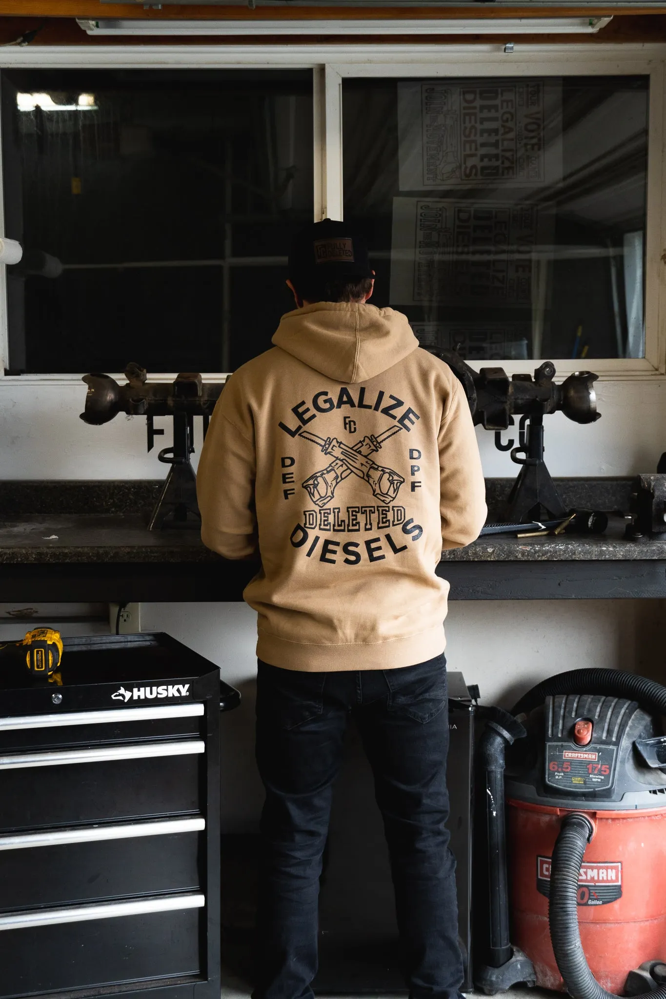 Legalize Deleted Diesels: Tan Hoodie for Diesel Enthusiasts