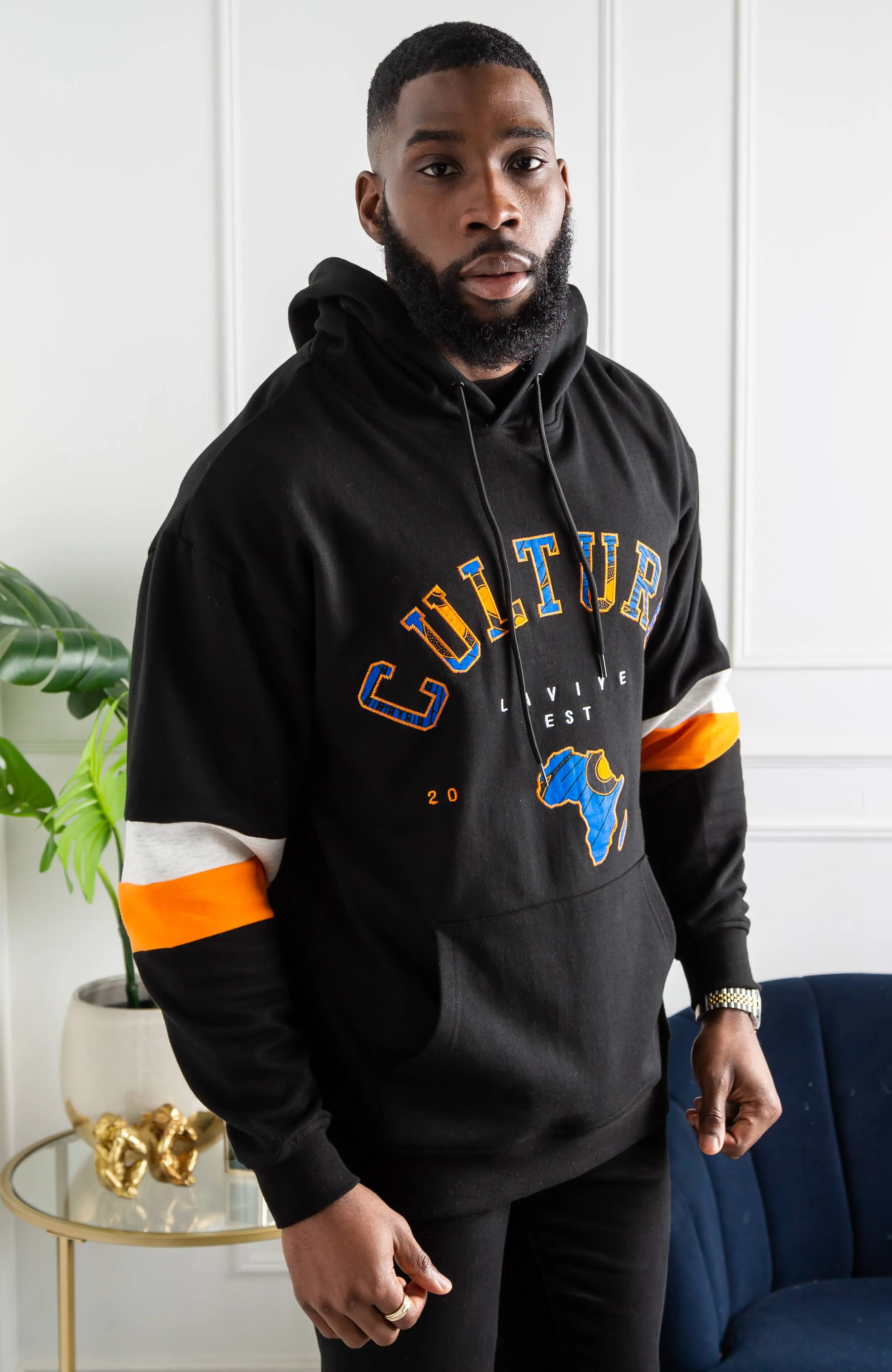 Men's Culture Slogan Hoodie | Luxury Africa Map Hoodie | ENUGU