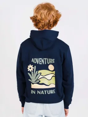 Nature Unisex Organic Cotton Hoodie | Navy blue