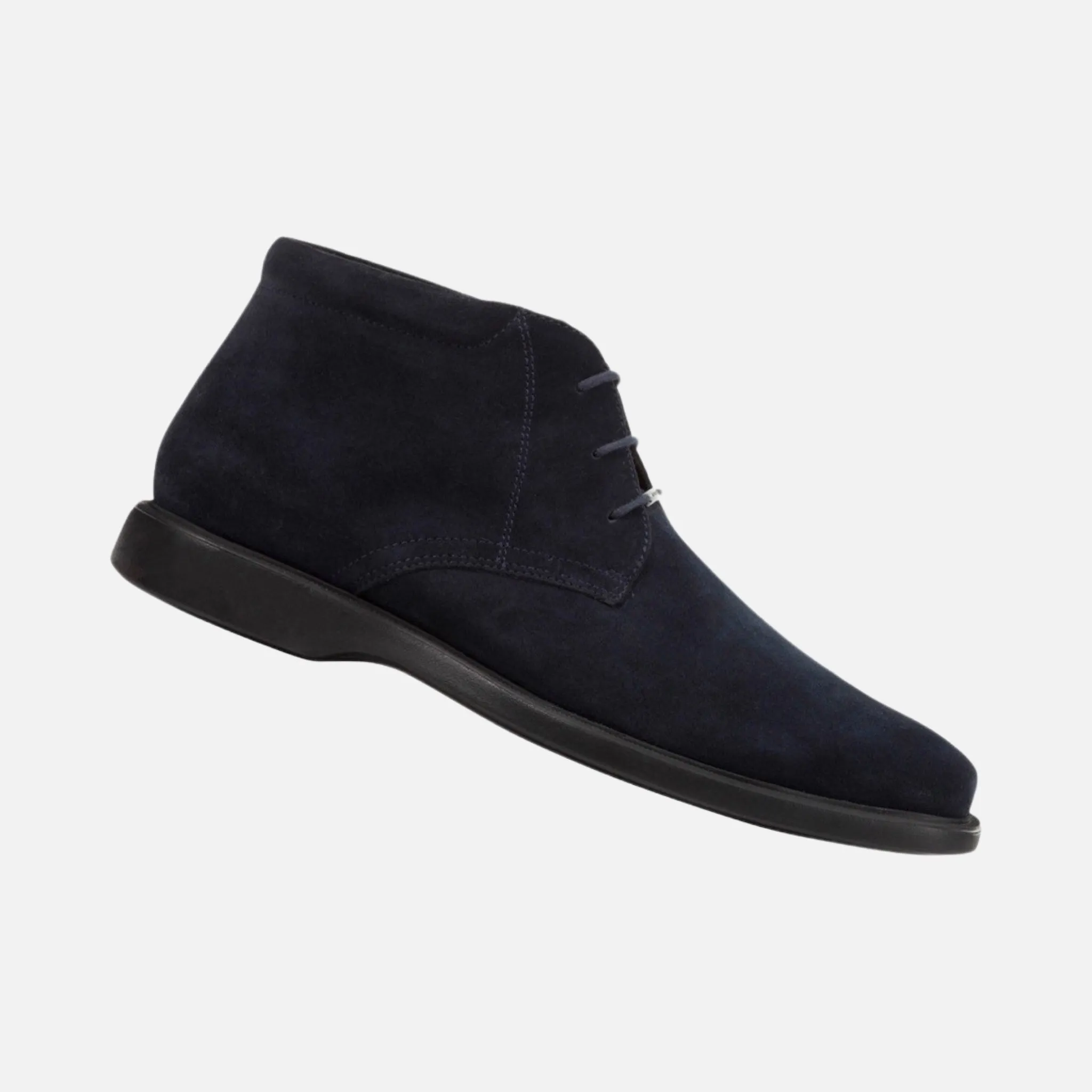 Navy Blue Geox Brayden 2Fit ABX Men's Suede Waterproof Chukka Boots