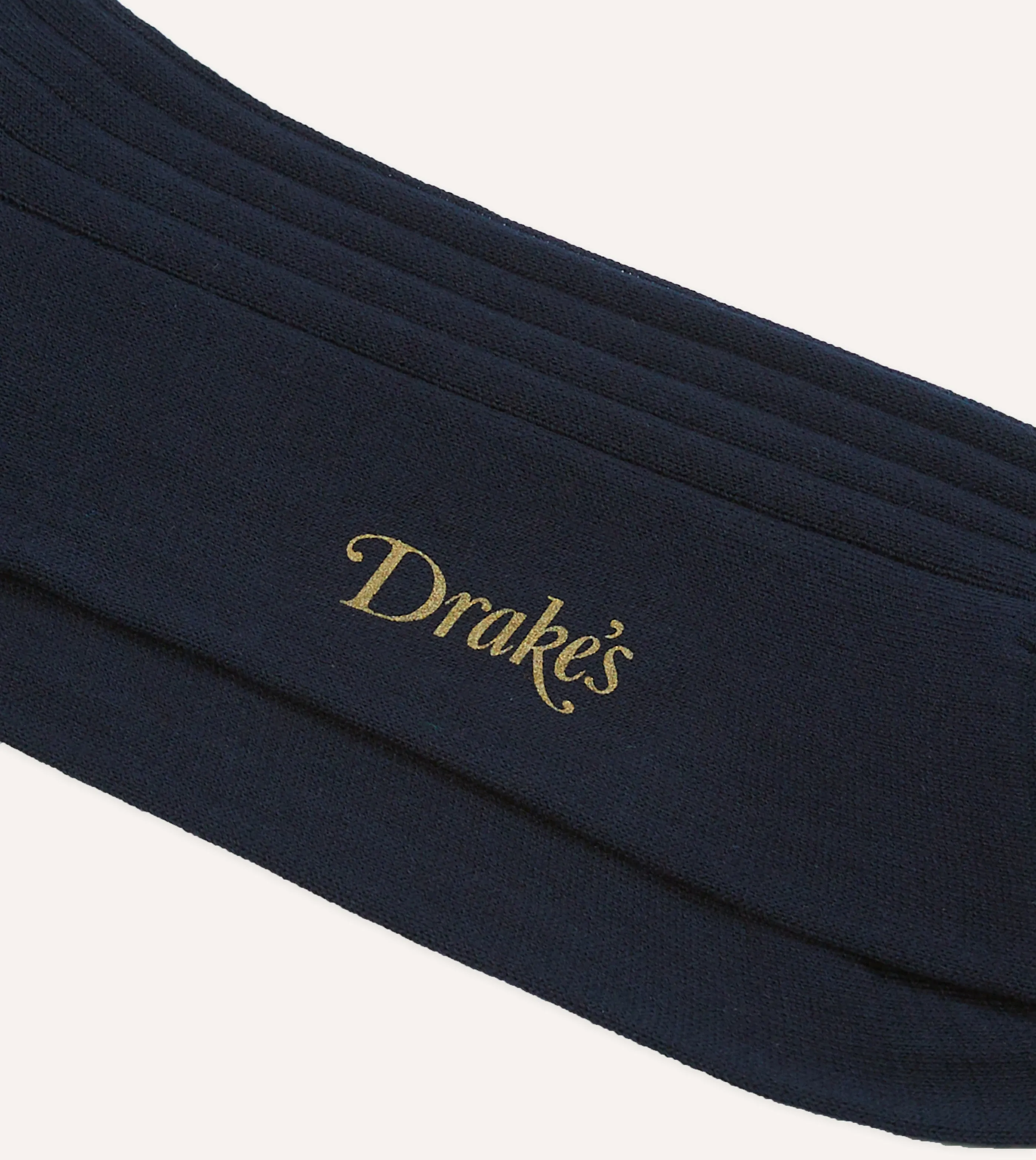 Navy Cotton Mid-Calf Socks