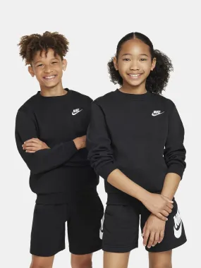 Nike Big Kids Sportswear Club Fleece Crew - Black