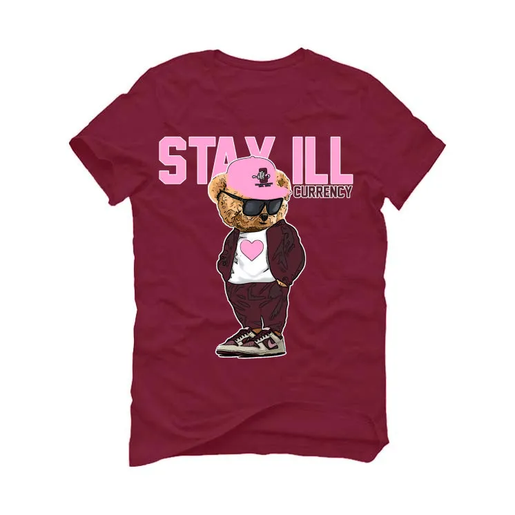 Nike Dunk Low "Valentine's Day" 2023 Maroon T-Shirt (Stay ill Bear)