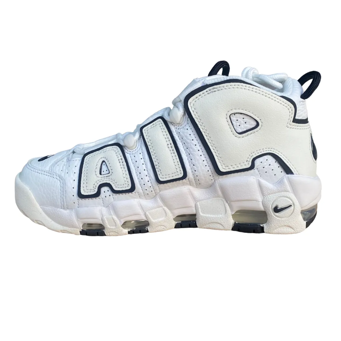 Nike women's sneakers shoe Air More Uptempo DO6718-100 white black 