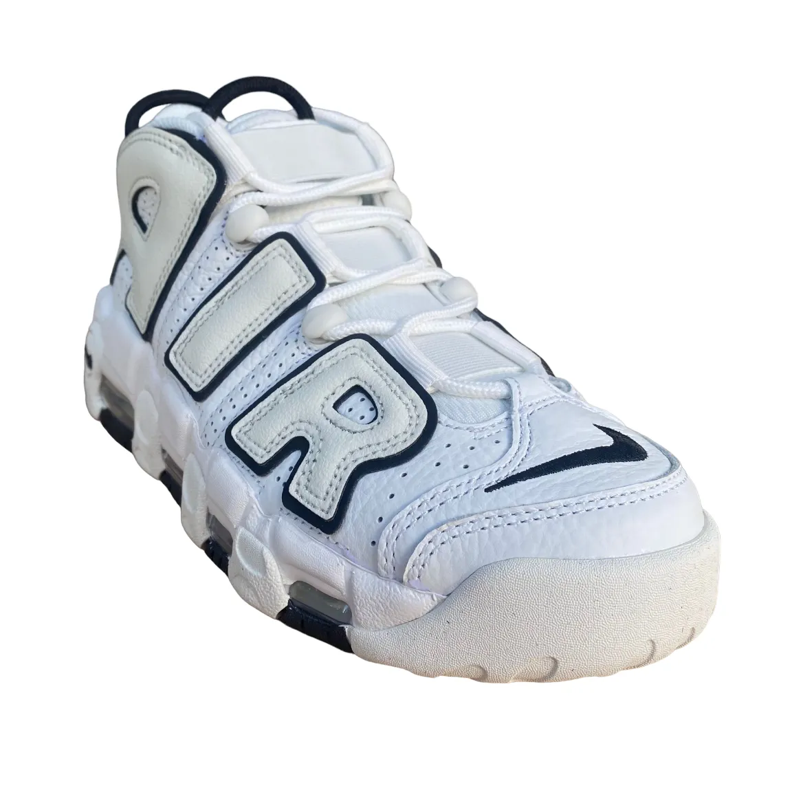 Nike women's sneakers shoe Air More Uptempo DO6718-100 white black 