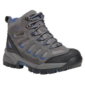 Propet's Men Diabetic Work Boots- M3599 - Grey/ Blue