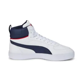 Puma men's high sneaker shoe Caven Mid 385843 03 white-blue-red