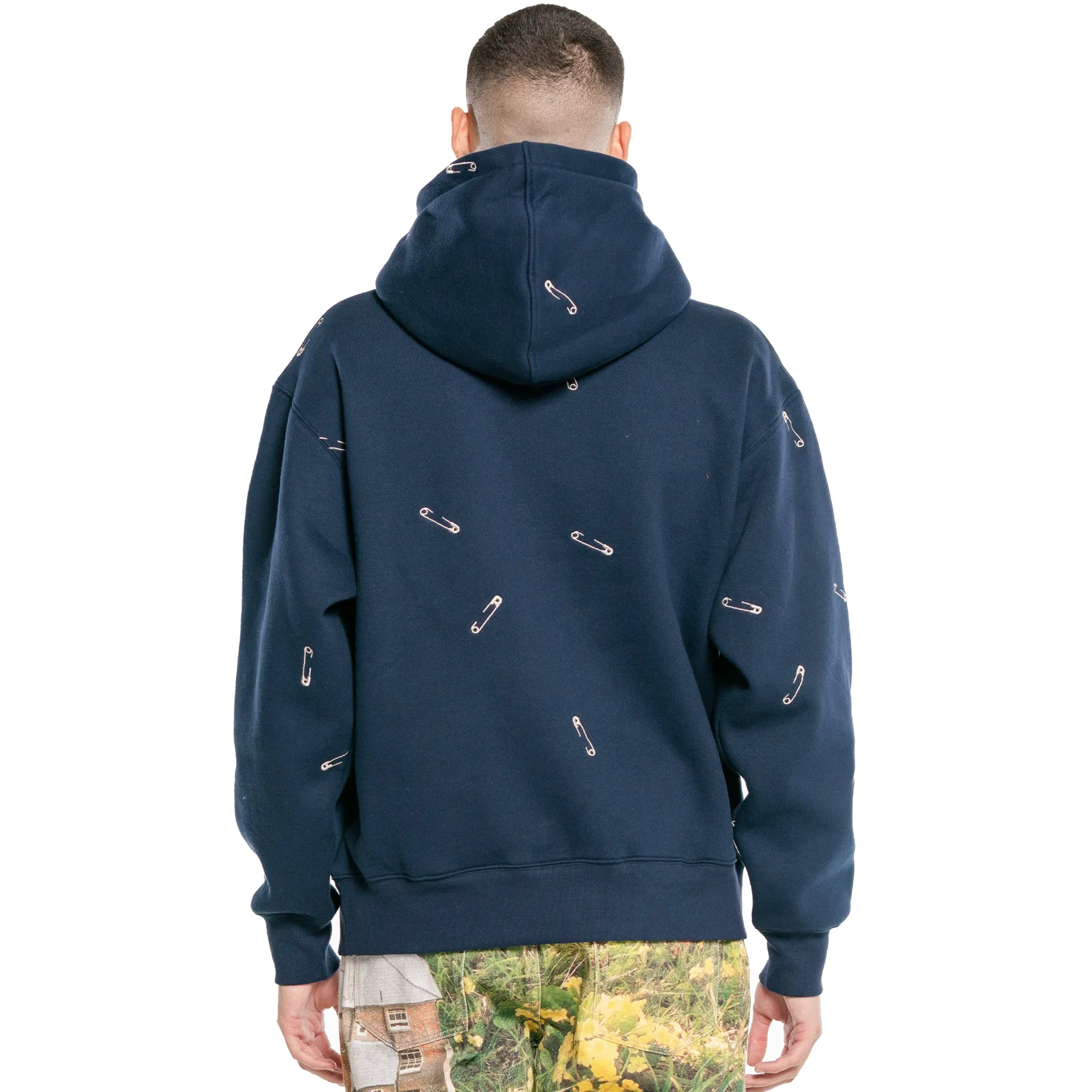 SAFETY PIN HOODIE (Navy)