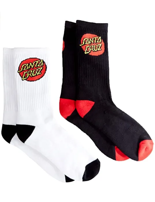 Santa Cruz Classic Dot Socks SCA-SCK-0115 black white