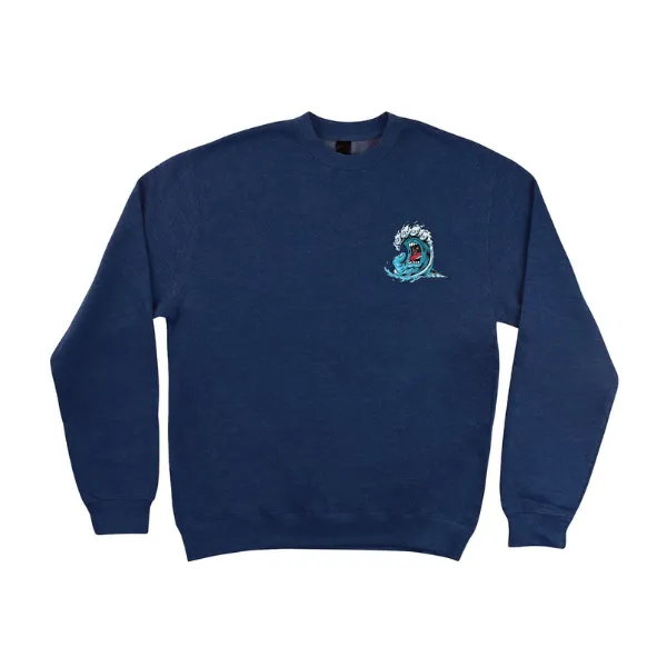 Santa Cruz Wave Crew Neck Sweatshirt - Navy