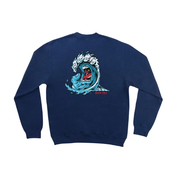 Santa Cruz Wave Crew Neck Sweatshirt - Navy