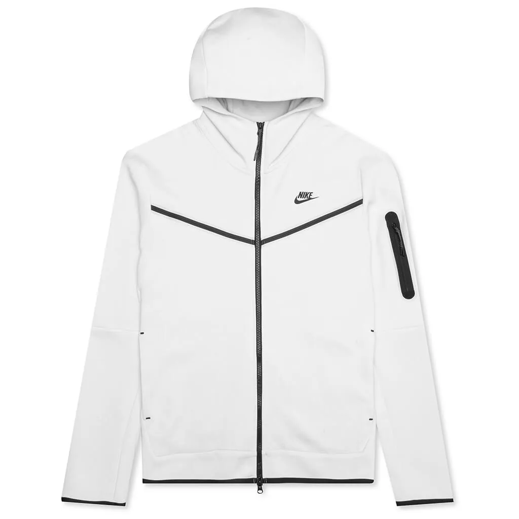 Sportswear Tech Fleece Full Zip Up Hoodie - White/Black