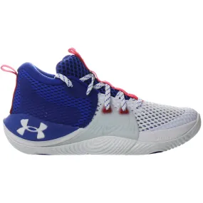 Under Armour GS Embiid 1 Kids White/Blue Basketball Trainers