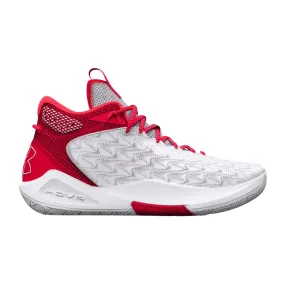 Under Armour Men's UA HOVR 5 Havoc Clone Basketball Shoes - White/Red